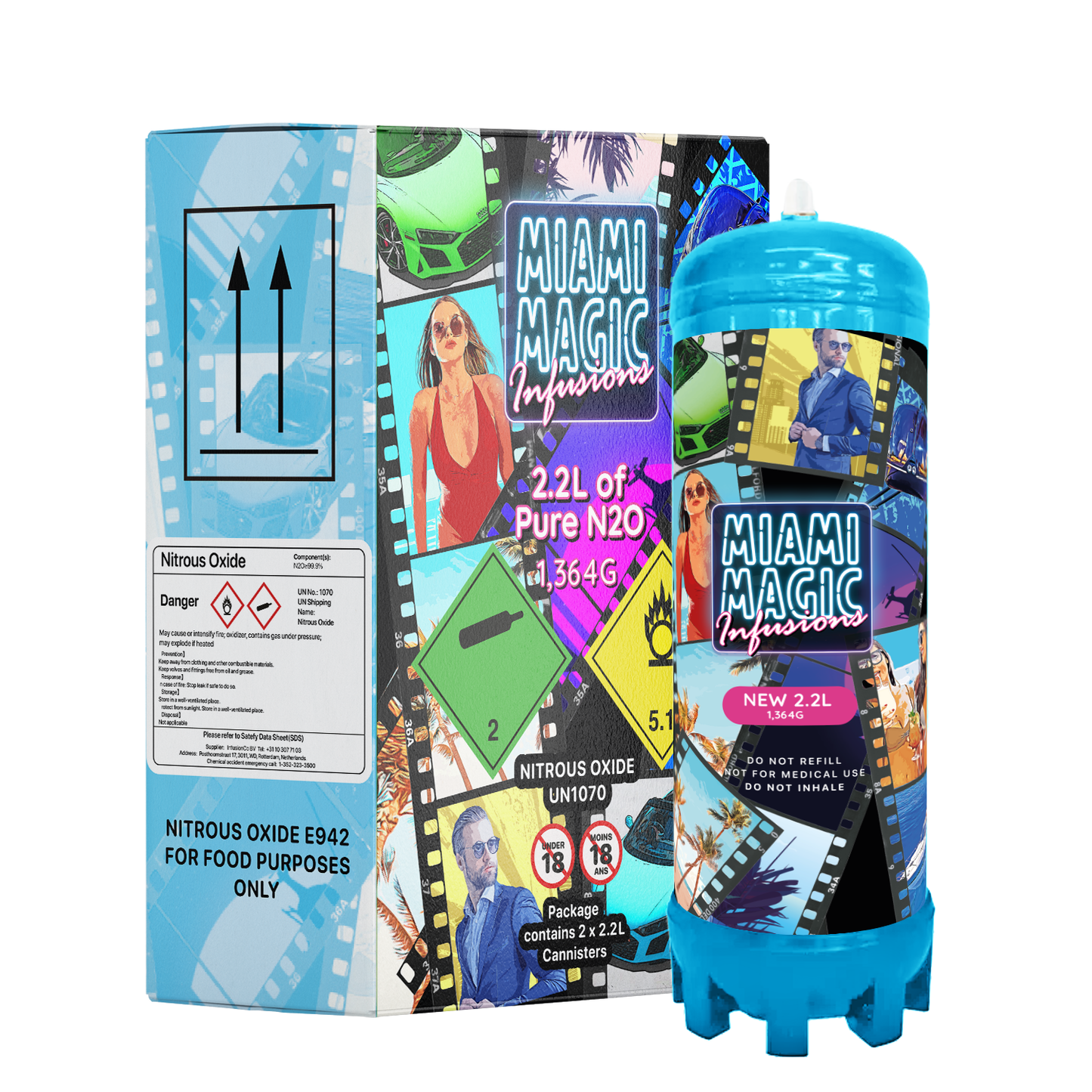 Miami Magic Infusions 2.2L N2O Cylinder