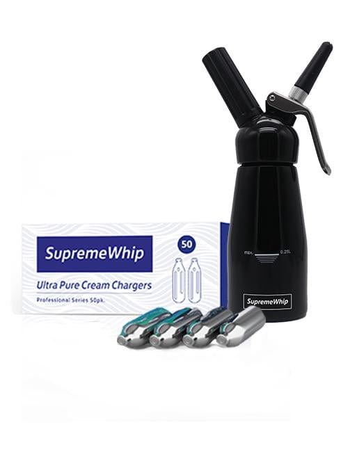 SupremeWhip Cream Chargers + 0.25L Dispenser BLACK