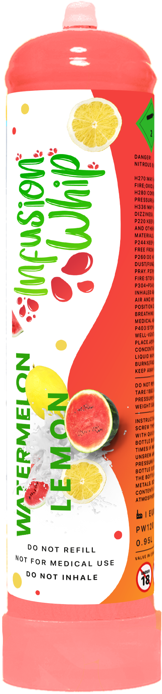 Watermelon Lemon Flavoured N2O Cannister