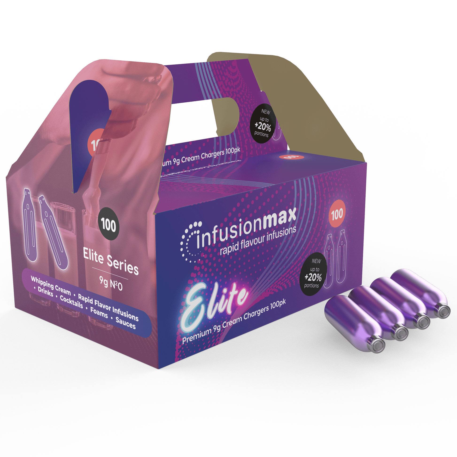 Buy InfusionMAX Elite Purple Nitrous Oxide (N2O) 9g Cream Chargers